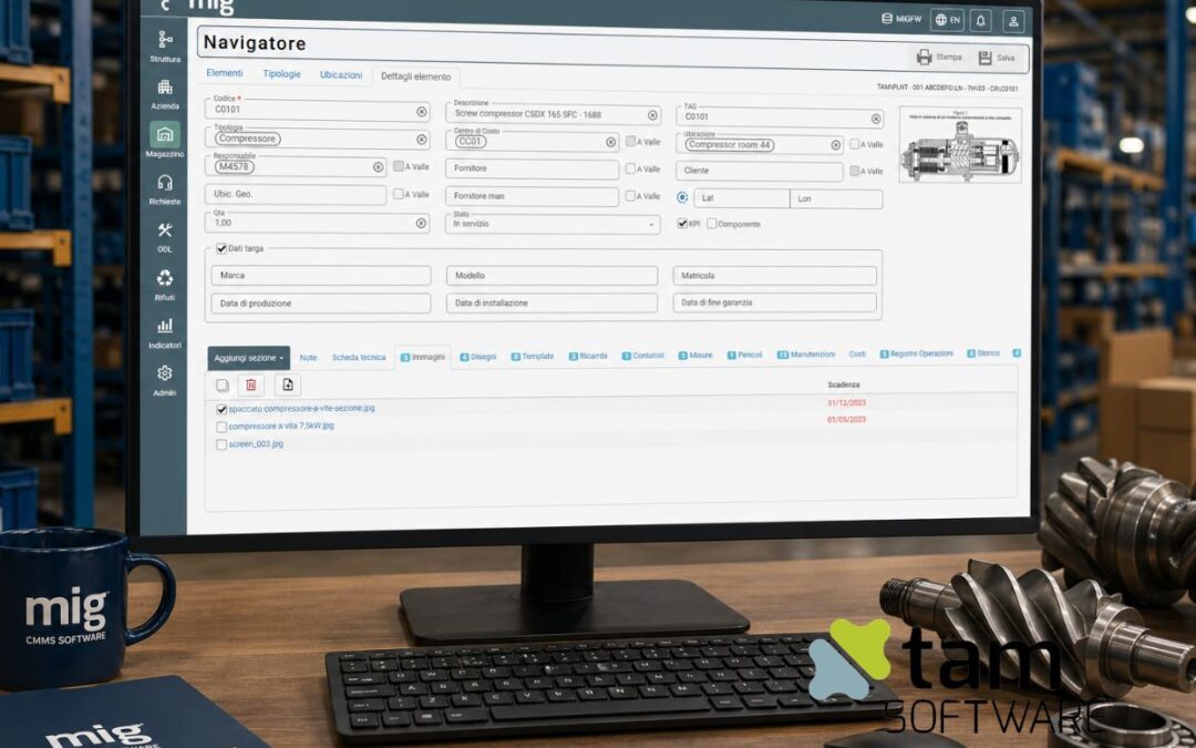 Gestione magazzino ricambi con un CMMS