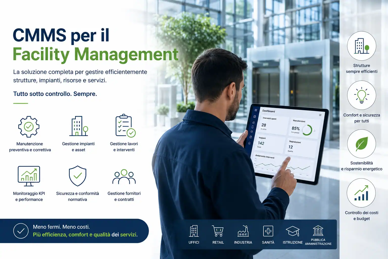 CMMS per il Facility Management: gestione manutenzione edifici e impianti
