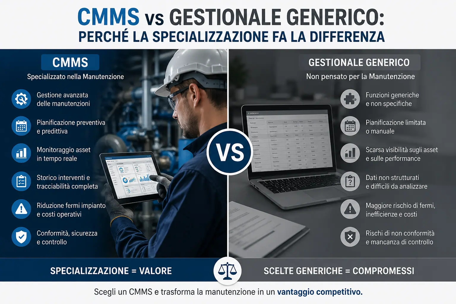 CMMS vs gestionale generico CMMS vs gestionale generico